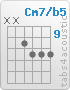 Chord Cm7/b5 (x,x,10,11,11,11)